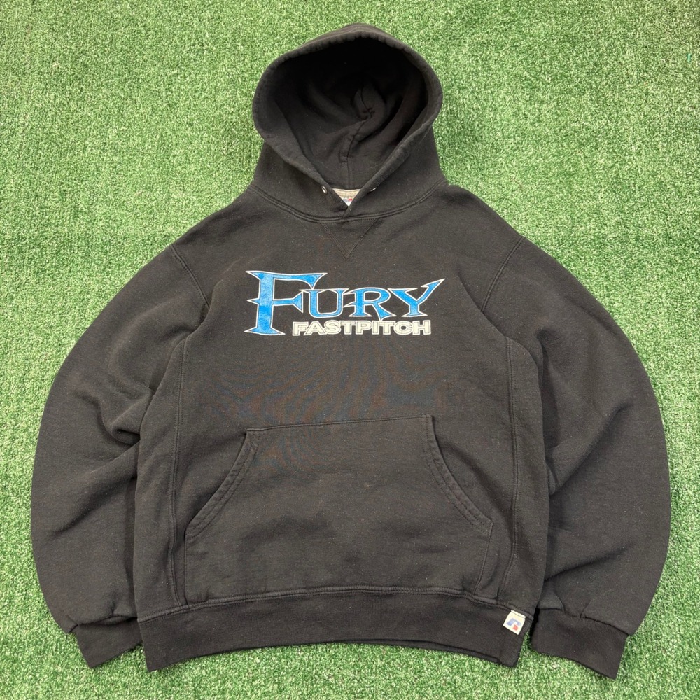 Y2K Russell Athletic Fury Fastpitch Hoodie Black